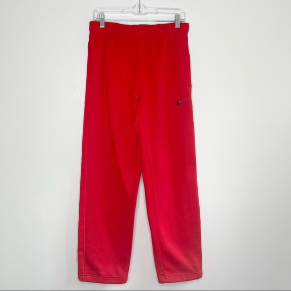 Nike Other - Nike Therma-Fit Red Fleece Lined Stretch Waist Straight Leg Sweatpants Size M